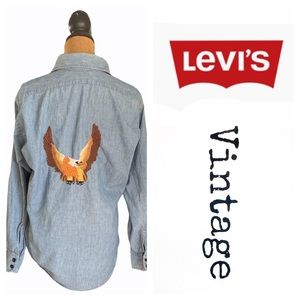 Vintage Levi's Orange Tab Eagle Embroidered Shirt
